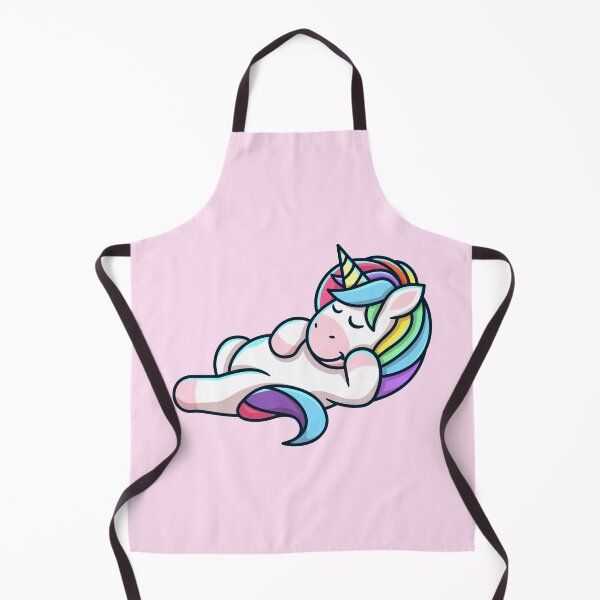 Item preview, unicorn lying down with head resting on hand cartoon designed and sold by kickthepencil.