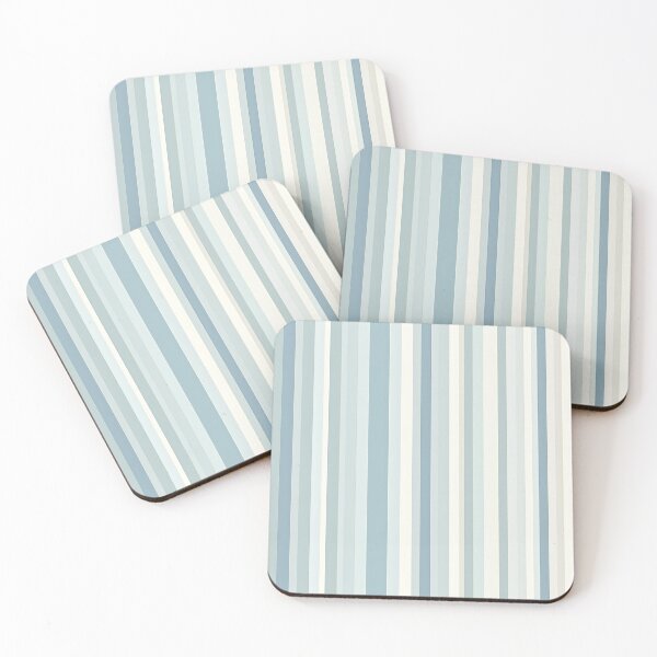 Item preview, Vintage Retro Vertical Stripe Mid Mod Cozy Boho Accent Piece   Blue Cream designed and sold by Prints and Lifestyle.
