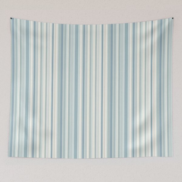 Item preview, Vintage Retro Vertical Stripe Mid Mod Cozy Boho Accent Piece   Blue Cream designed and sold by Prints and Lifestyle.
