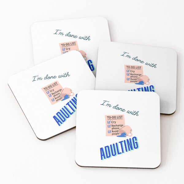 Item preview, I'm Done With Adulting – Funny To-Do List Design designed and sold by CtrlAltNope.