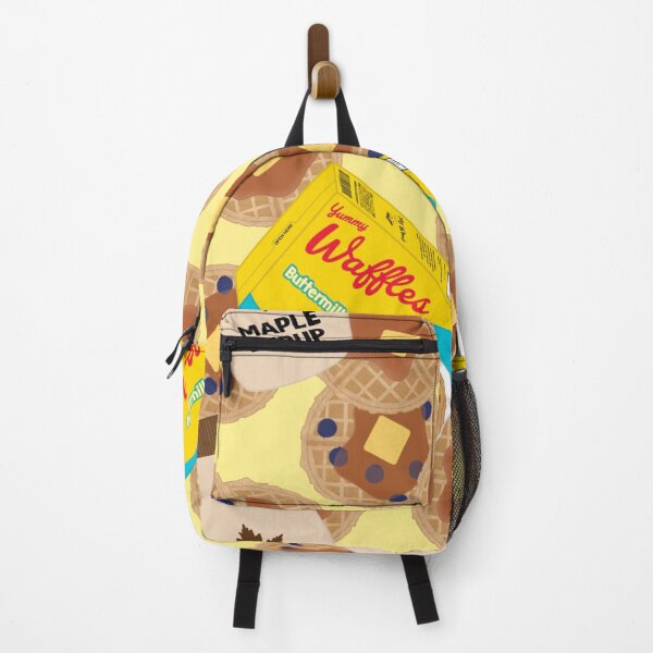 Item preview, Box of Waffles Maple Syrup Butter Blueberries On Yellow designed and sold by MBeesShop.