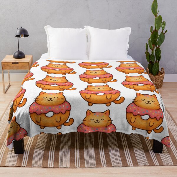 Item preview, Donut Cat Kawaii Dessert Illustration designed and sold by Lacritsa .