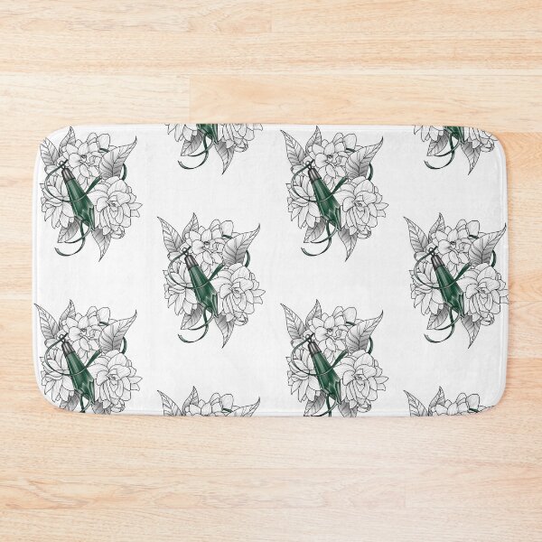 Item preview, Floral flowers and green jewels designed and sold by Hallie Odom.