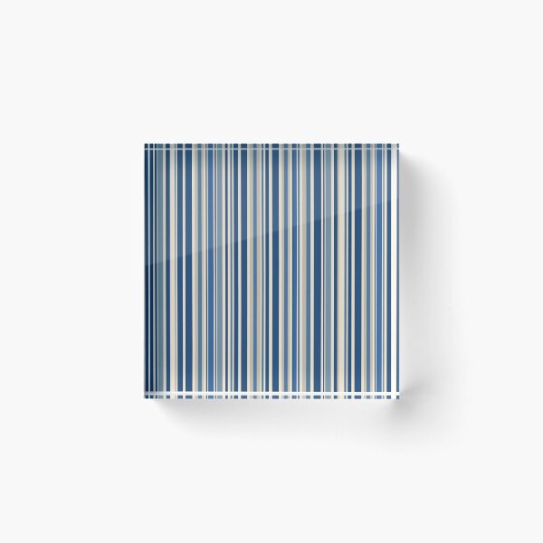 Item preview, Vintage Retro Vertical Stripe Mid Mod Cozy Boho Accent Piece   Royal Blue Cream designed and sold by Prints and Lifestyle.