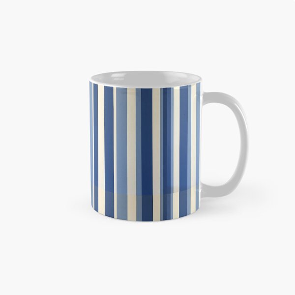 Item preview, Vintage Retro Vertical Stripe Mid Mod Cozy Boho Accent Piece Royal Blue Cream designed and sold by Prints and Lifestyle.