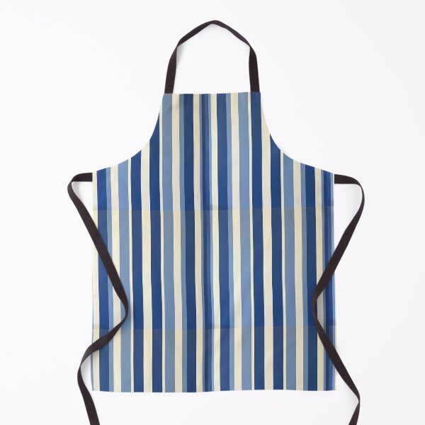 Item preview, Vintage Retro Vertical Stripe Mid Mod Cozy Boho Accent Piece Royal Blue Cream designed and sold by Prints and Lifestyle.