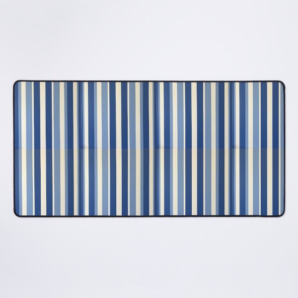 Item preview, Vintage Retro Vertical Stripe Mid Mod Cozy Boho Accent Piece Royal Blue Cream designed and sold by Prints and Lifestyle.