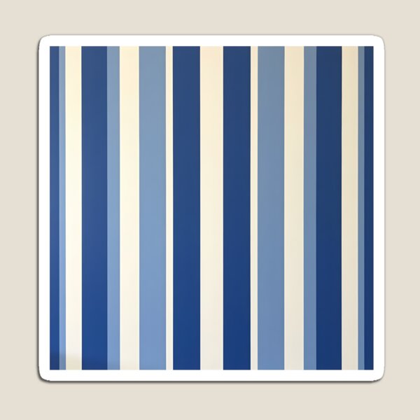 Item preview, Vintage Retro Vertical Stripe Mid Mod Cozy Boho Accent Piece Royal Blue Cream designed and sold by Prints and Lifestyle.