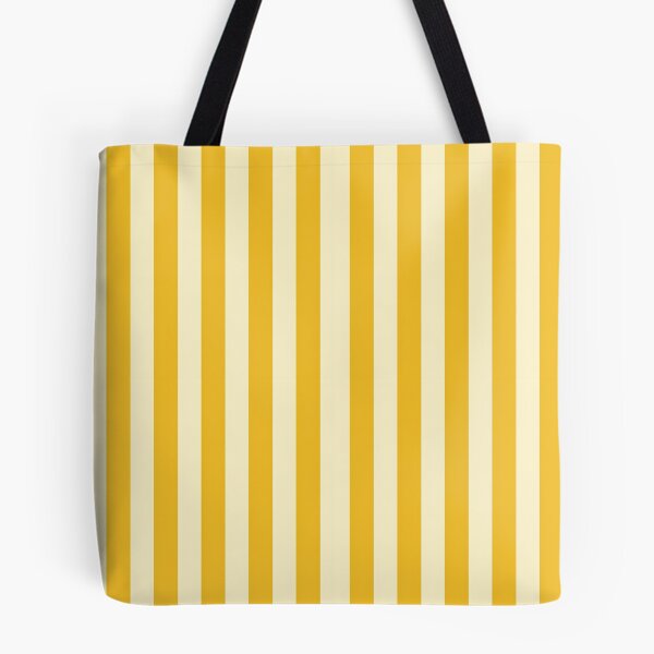 Item preview, Vintage Retro Vertical Stripe Mid Mod Cozy Boho Accent Piece  Yellow Cream designed and sold by Prints and Lifestyle.