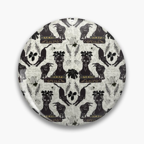 Item preview, Sorcerer playthings on gray floral pattern designed and sold by RRuffieuxStudio.