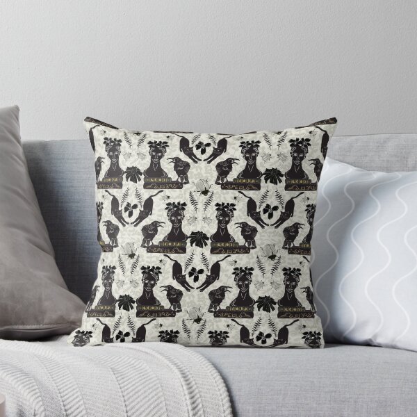 Item preview, Sorcerer playthings on gray floral pattern designed and sold by RRuffieuxStudio.