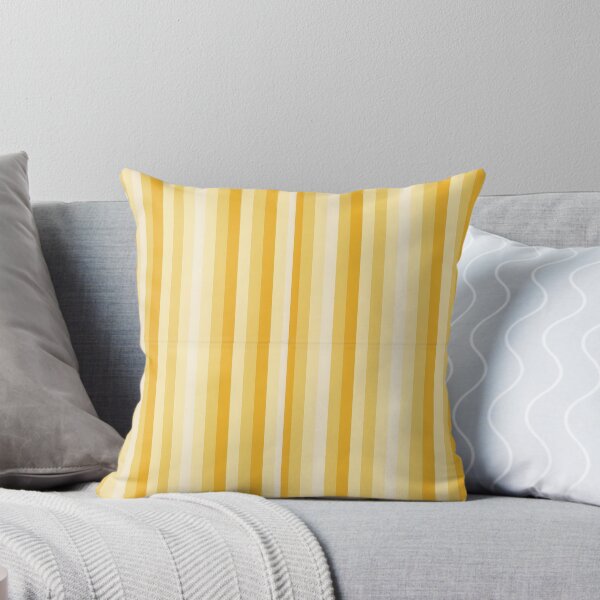 Item preview, Vintage Retro Vertical Stripe Mid Mod Cozy Boho Accent Piece  Yellow Cream designed and sold by Prints and Lifestyle.