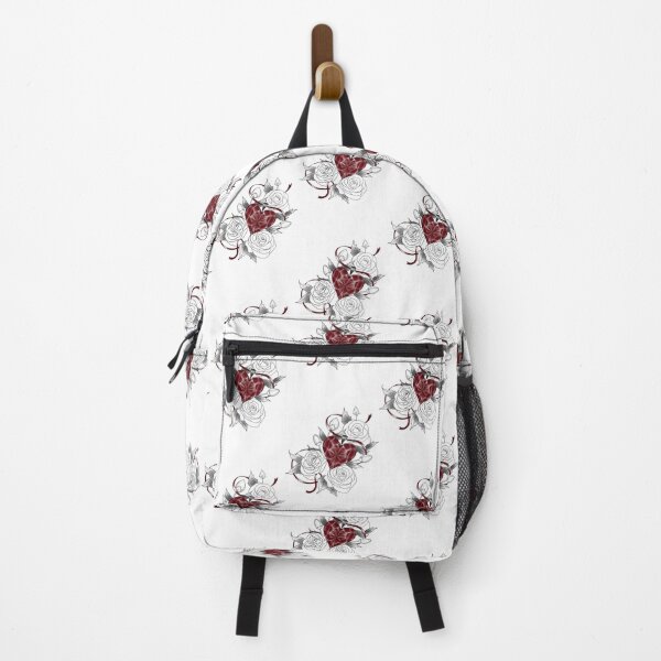 Item preview, Floral rose with ruby red heary designed and sold by Hallie Odom.