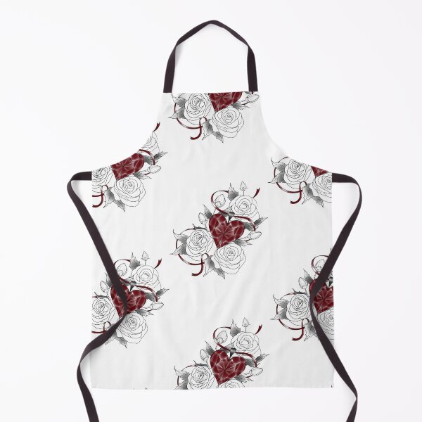 Item preview, Floral rose with ruby red heary designed and sold by Hallie Odom.