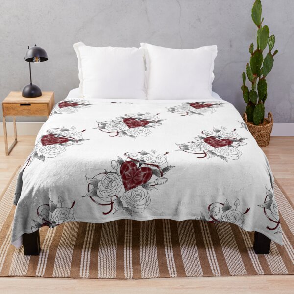 Item preview, Floral rose with ruby red heary designed and sold by Hallie Odom.