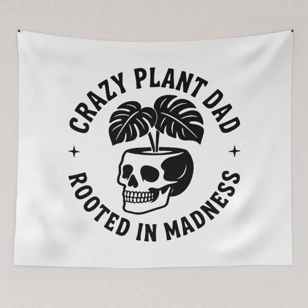 Item preview, Crazy Plant Dad Skull Design Funny Plant Lover Graphic Art designed and sold by Eh Plus Designs.