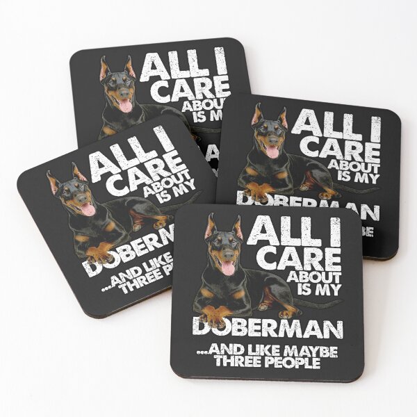 Item preview, ALL I CARE ABOUT IS MY DOBERMAN | Pets and Dogs lovers for Men and Women t-shirt designed and sold by panchiTWO.