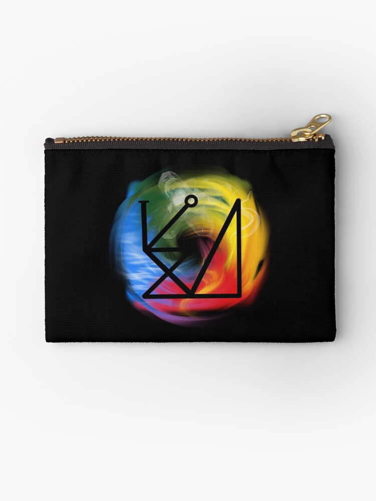 Thumbnail 1 of 4, Zipper Pouch, Antimony Archives Black on Black designed and sold by daniwheatley53.