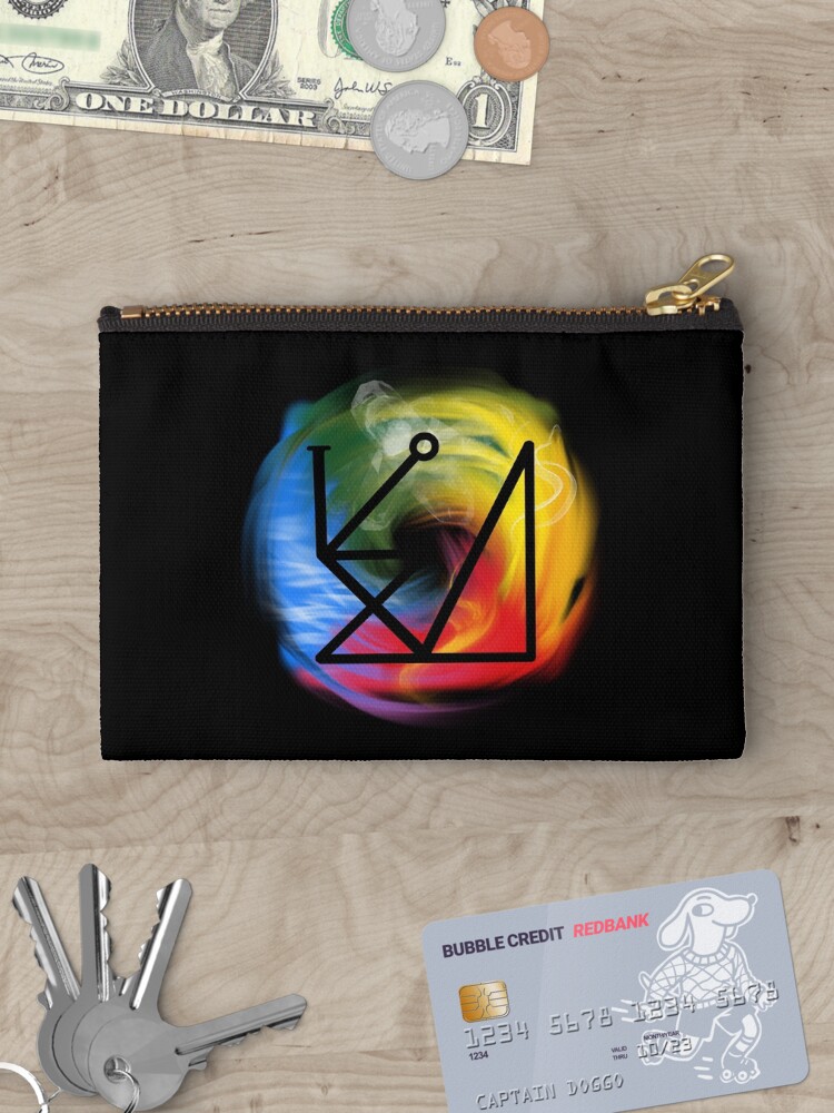 Thumbnail 3 of 4, Zipper Pouch, Antimony Archives Black on Black designed and sold by daniwheatley53.