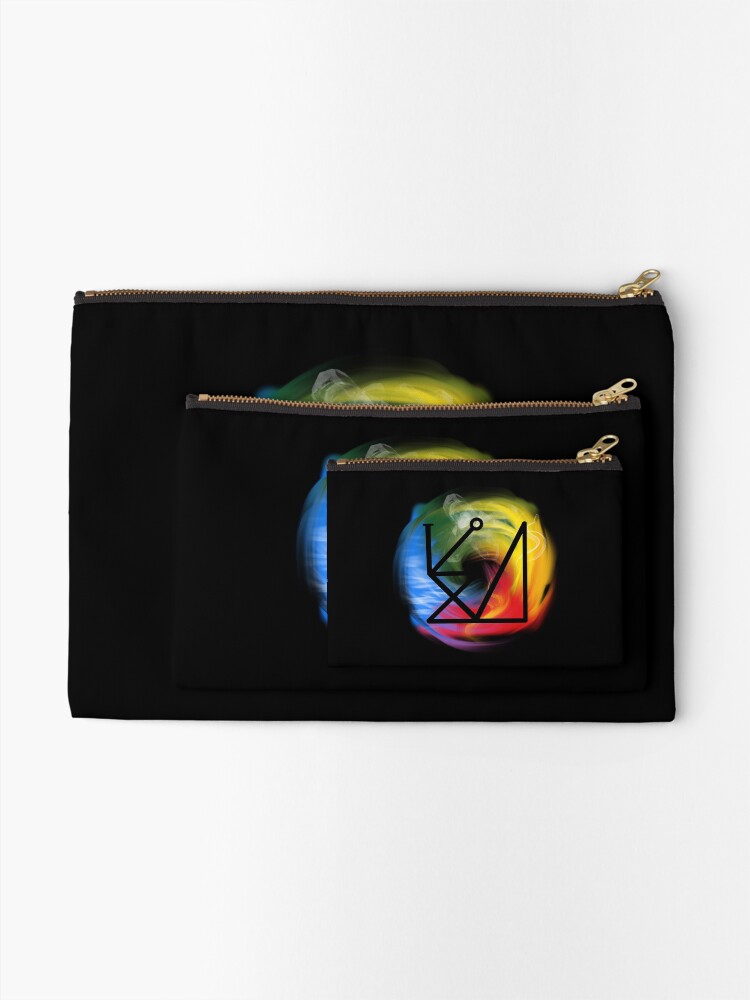 Thumbnail 2 of 4, Zipper Pouch, Antimony Archives Black on Black designed and sold by daniwheatley53.
