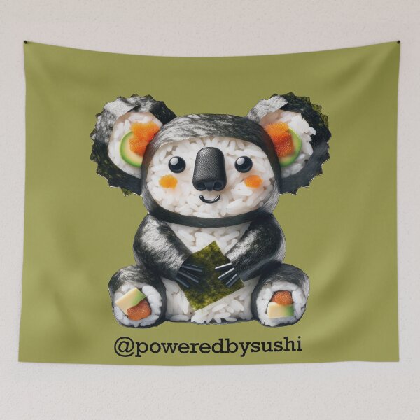 Item preview, Powered by Sushi  - Sushi lovers t-shirt   designed and sold by DumbPet.