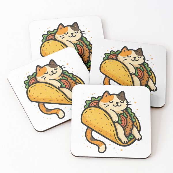 Item preview, Taco Cat Funny Kawaii Illustration designed and sold by Lacritsa .
