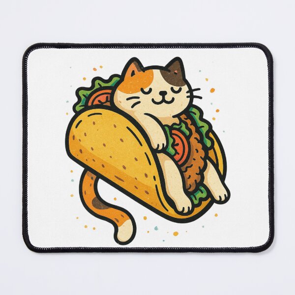Item preview, Taco Cat Funny Kawaii Illustration designed and sold by Lacritsa .