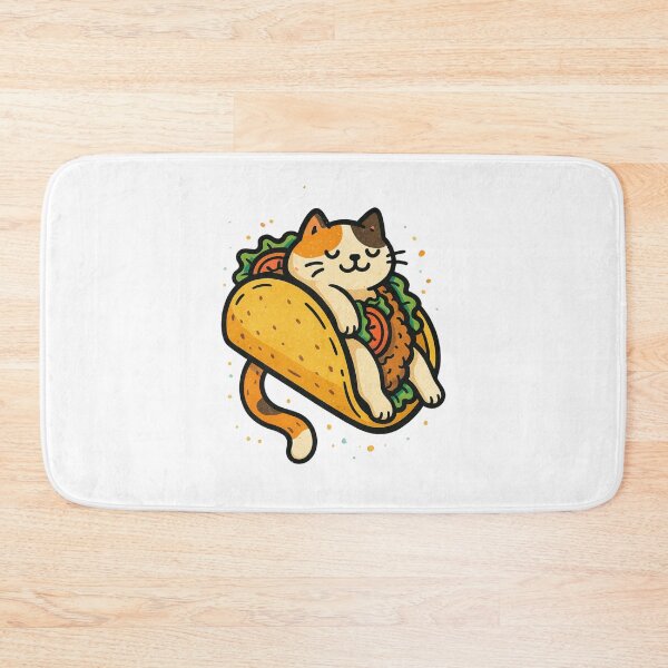Item preview, Taco Cat Funny Kawaii Illustration designed and sold by Lacritsa .