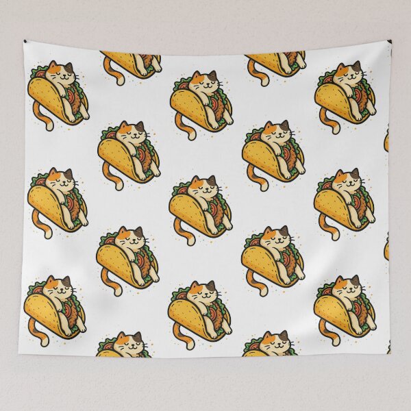 Item preview, Taco Cat Funny Kawaii Illustration designed and sold by Lacritsa .