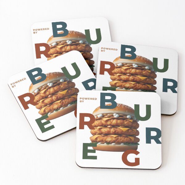 Item preview, Powered by Burger  - Burger lovers t-shirt   designed and sold by DumbPet.