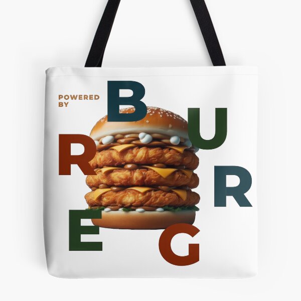 Item preview, Powered by Burger  - Burger lovers t-shirt   designed and sold by DumbPet.
