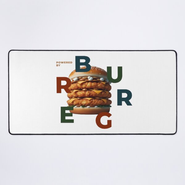 Item preview, Powered by Burger - Burger lovers t-shirt designed and sold by DumbPet.