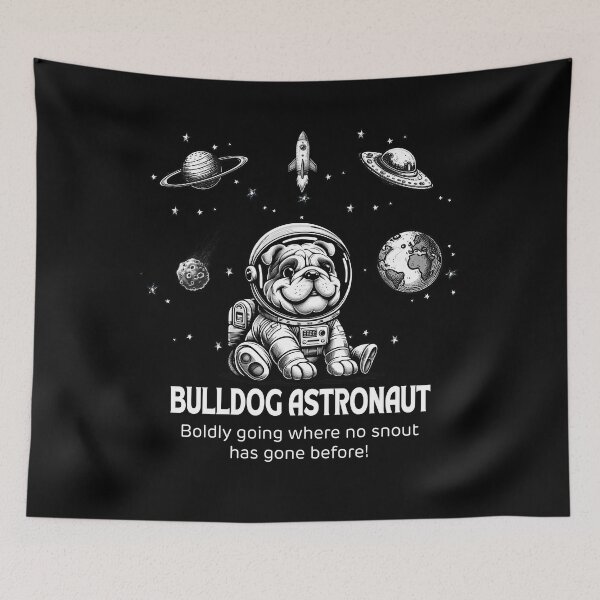 Item preview, Astronaut Bulldog Funny Space designed and sold by doodIllustrate.