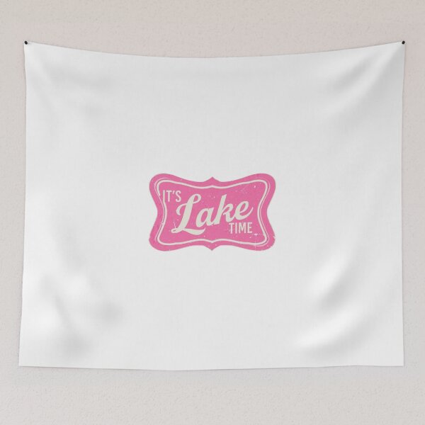 Item preview, Vintage Pink "It's Lake Time" Distressed Design designed and sold by Colorful-Garden.