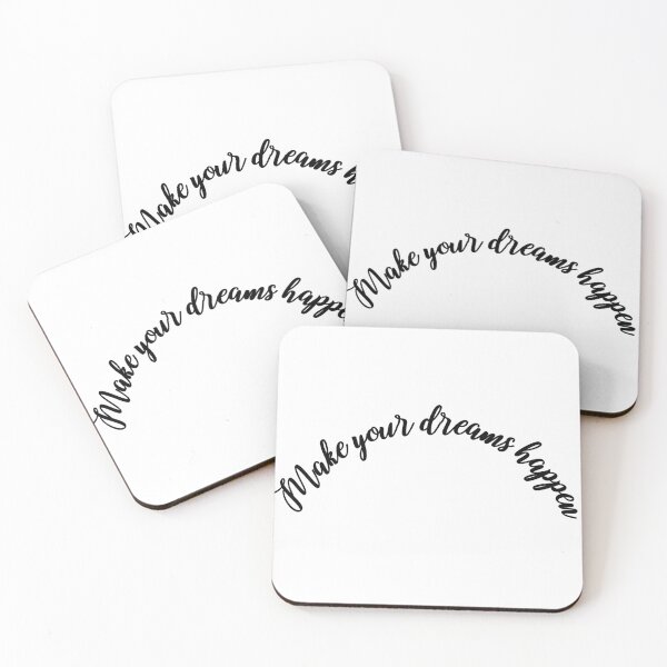 Item preview, Make Your Dreams Happen – Motivational Script Quote designed and sold by The secret storage room.