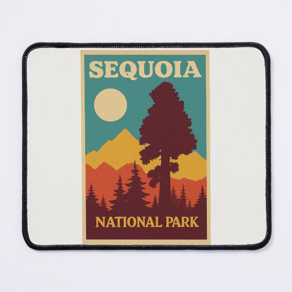 Item preview, Retro Travel Poster Sequoia National Park designed and sold by lea-lani.
