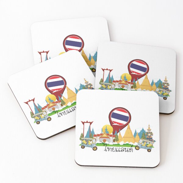 Item preview, Thailand Landmarks with Tuk Tuk designed and sold by Nathaphat514.