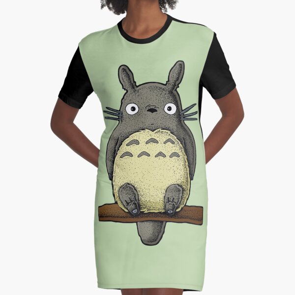Totoro Fanart Graphic T-Shirt Dress