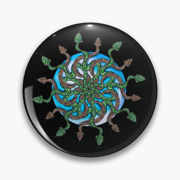 Item preview, Intertwined Snake Mandala with shadows designed and sold by DaveDanchuk.