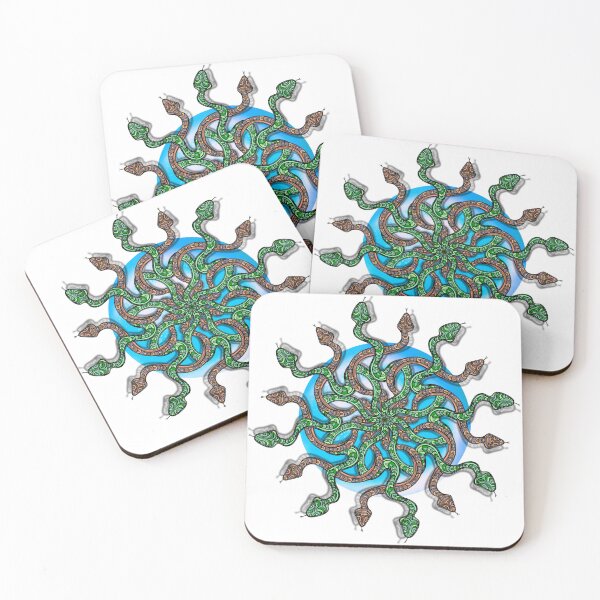 Item preview, Intertwined Snake Mandala with shadows designed and sold by DaveDanchuk.
