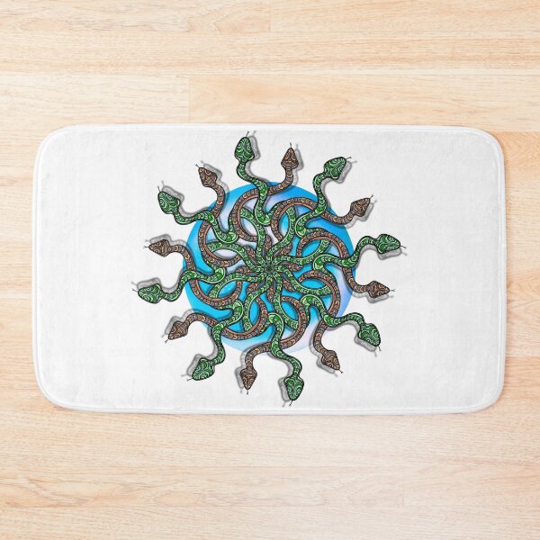 Item preview, Intertwined Snake Mandala with shadows designed and sold by DaveDanchuk.