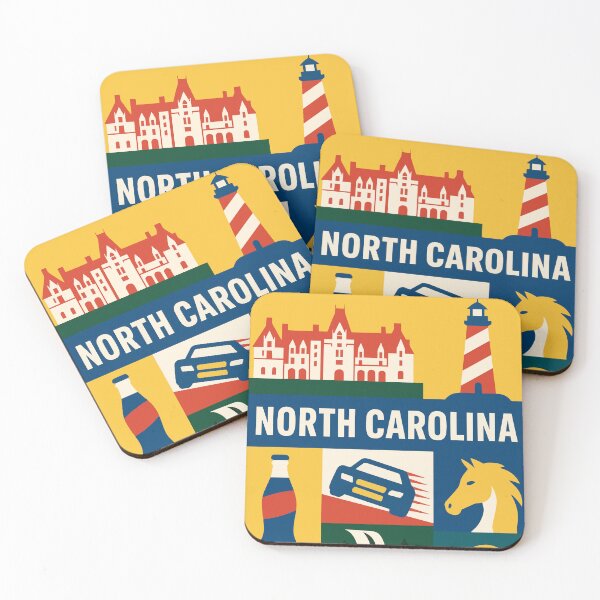 Item preview, North Caroline State Travel Art Collage USA America designed and sold by kakarikihill.
