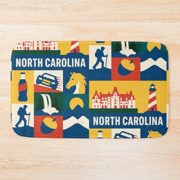 Item preview, North Caroline State Travel Art Collage USA America designed and sold by kakarikihill.