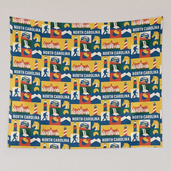 Item preview, North Caroline State Travel Art Collage USA America designed and sold by kakarikihill.