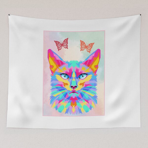 Item preview, Skybound Psychedelic Kitty designed and sold by Vellian.