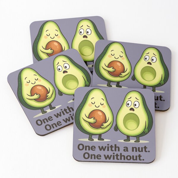 Item preview, Cheeky Avocado Pair – Nut or Not? designed and sold by VoidandVibr8ion.
