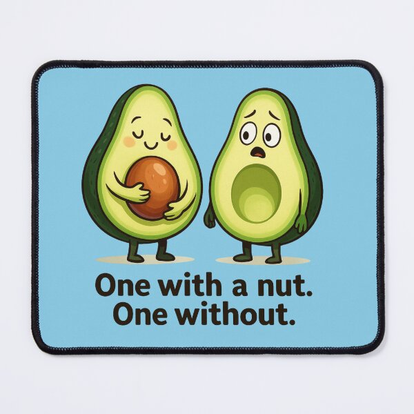 Item preview, Cheeky Avocado Pair – Nut or Not? designed and sold by VoidandVibr8ion.