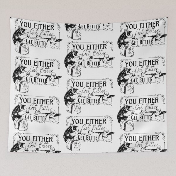 Item preview, You Either Get Bitter or Get Better Devil vs Angel Quote designed and sold by 2CRE8IVE4925.