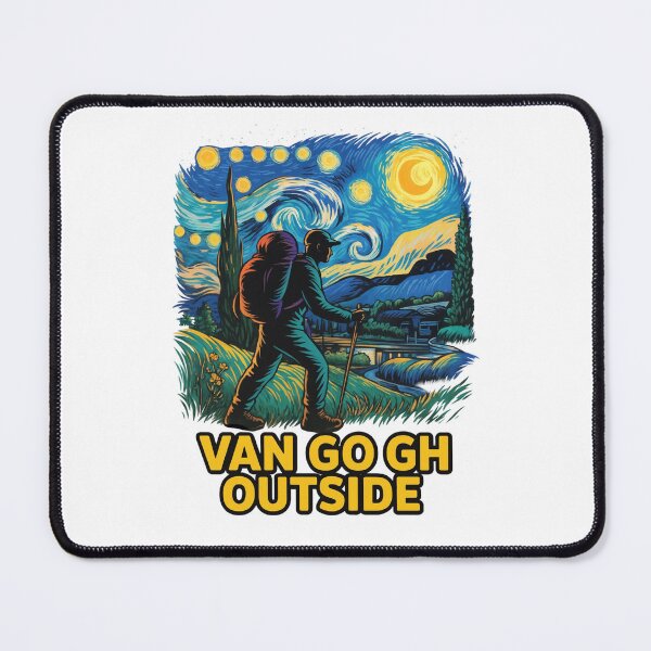 Item preview, Van Go gh Outside – Starry Night-Inspired Hiking Adventure Art designed and sold by Free Soul Designs.