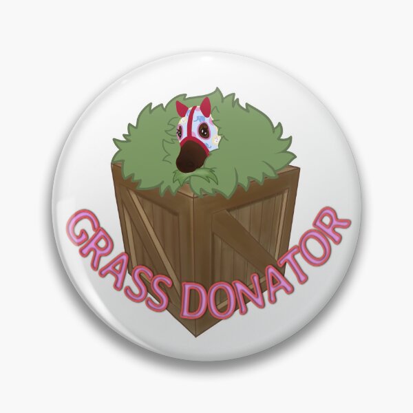 Item preview, grass for Haru!!! donor's pledge button or sticker... and whatever else designed and sold by parakeetie397.